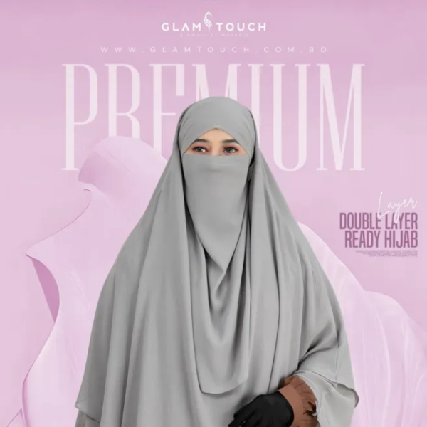 WAFA DOUBLE LAYER READY HIJAB AND NIQAB